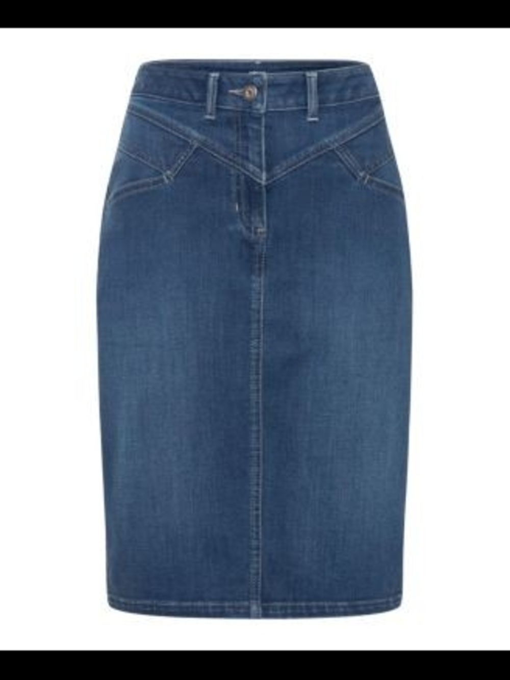 NWT Olsen Power Stretch Denim Midi Pencil Skirt Size 14